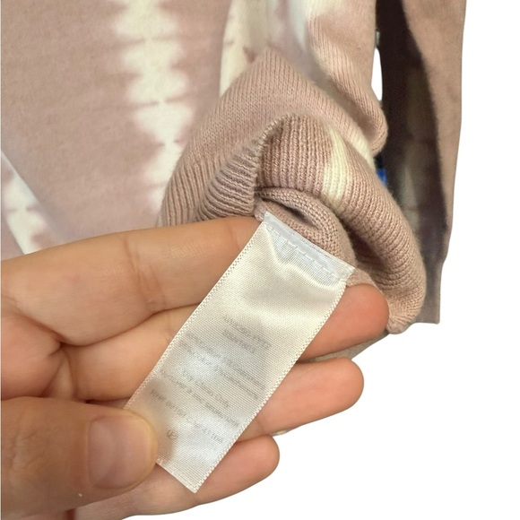 ATM Anthony Thomas Melillo Pink Tie-Dye Cotton Cashmere Crewneck Sweater Sz S - Picture 8 of 9